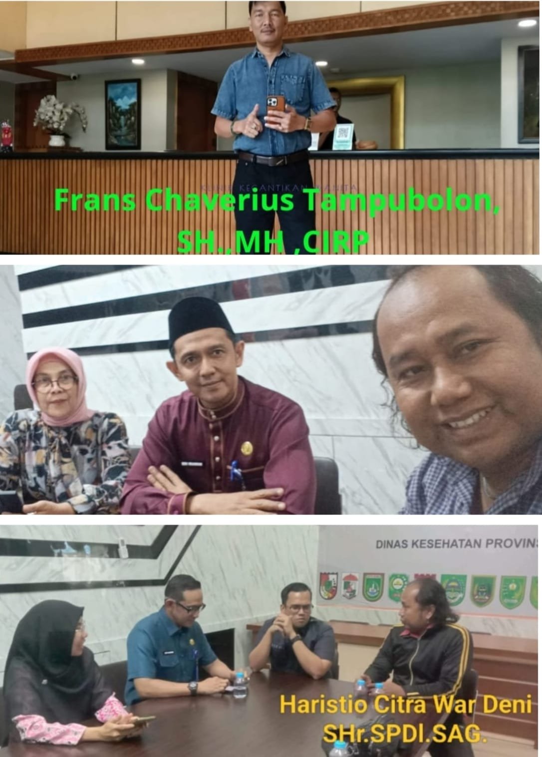 Silaturahmi Tim Advokat Frans Chaverius Tampubolon dan Media ke Dinas Kesehatan Riau Berlangsung Hangat dan Terbuka