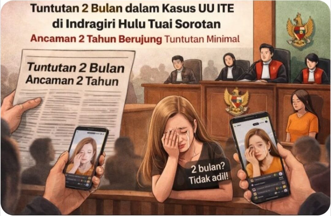 Tuntutan Hanya 2 Bulan dalam Kasus UU ITE di Indragiri Hulu Disorot Publik, JPU Dolly dan Ricis Dikonfirmasi