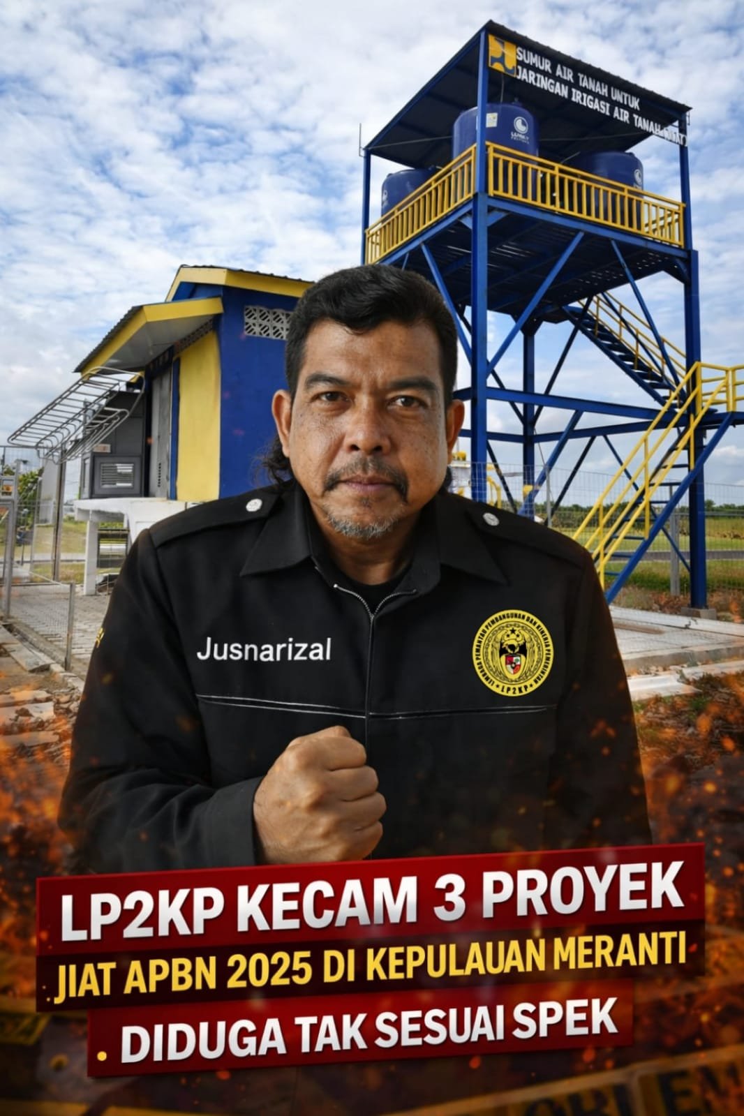 LP2KP Bongkar Dugaan Penyimpangan, 3 Proyek JIAT APBN 2025 di Meranti Diduga Tak Sesuai Spek