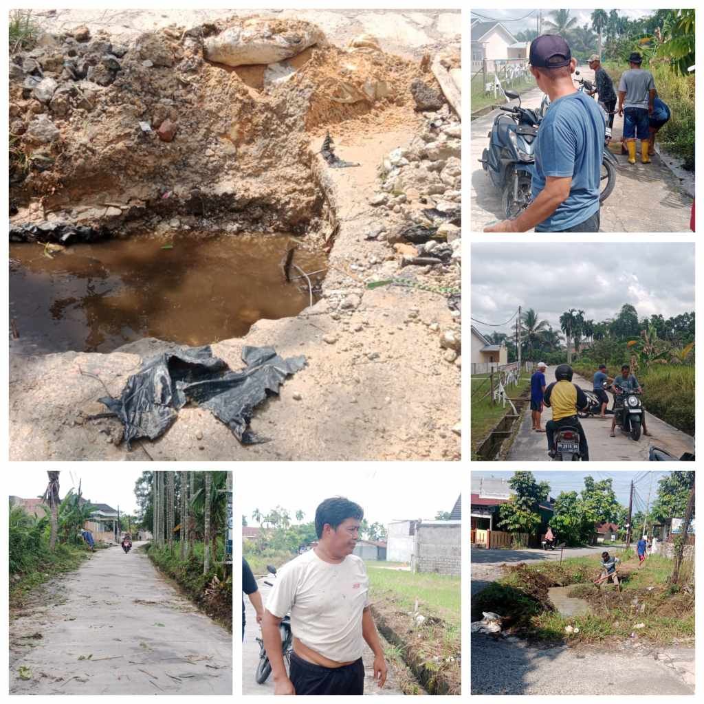 cbcpos.com|Warga Purwodadi Gotong Royong Bersihkan Drainase, Desak Developer Segera Perbaiki Gorong-Gorong Rusak