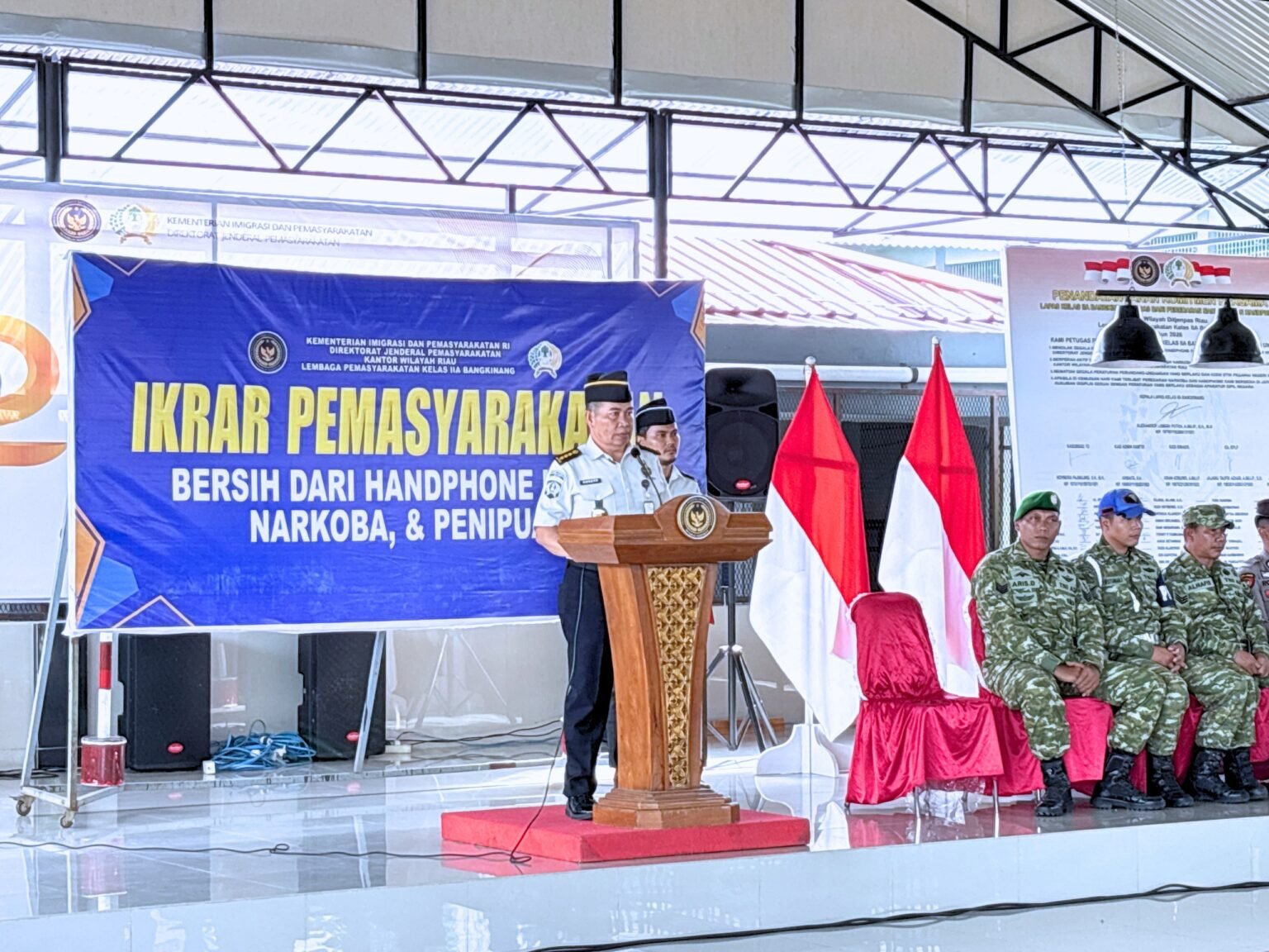 APEL IKRAR PEMASYARAKATAN, LAPAS BANGKINANG TEGASKAN KOMITMEN BEBAS HANDPHONE ILEGAL, NARKOBA, DAN PENIPUAN